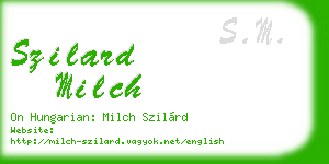szilard milch business card